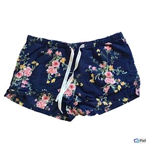 Old Navy Womens Blue Floral Pajama Shorts, S